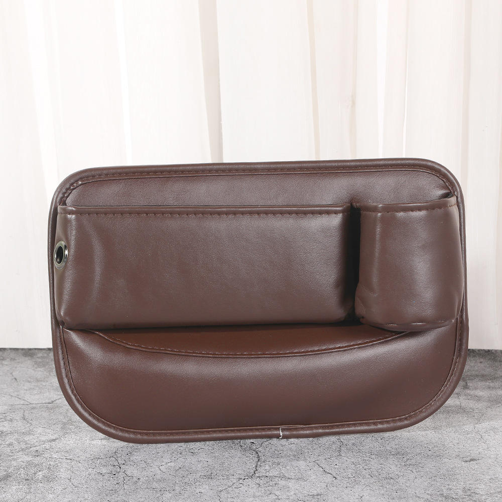 CR Brand Universal Model Car Seat Side Organizer Storage Box - Multifunctio<i></i>nal PU Leather Car Organi